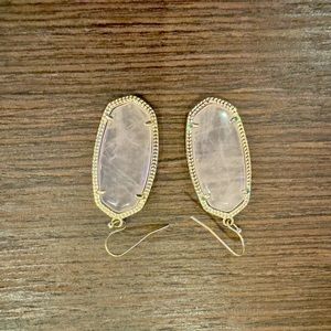 Kendra Scott Elle Drop Earrings in Rose Quartz